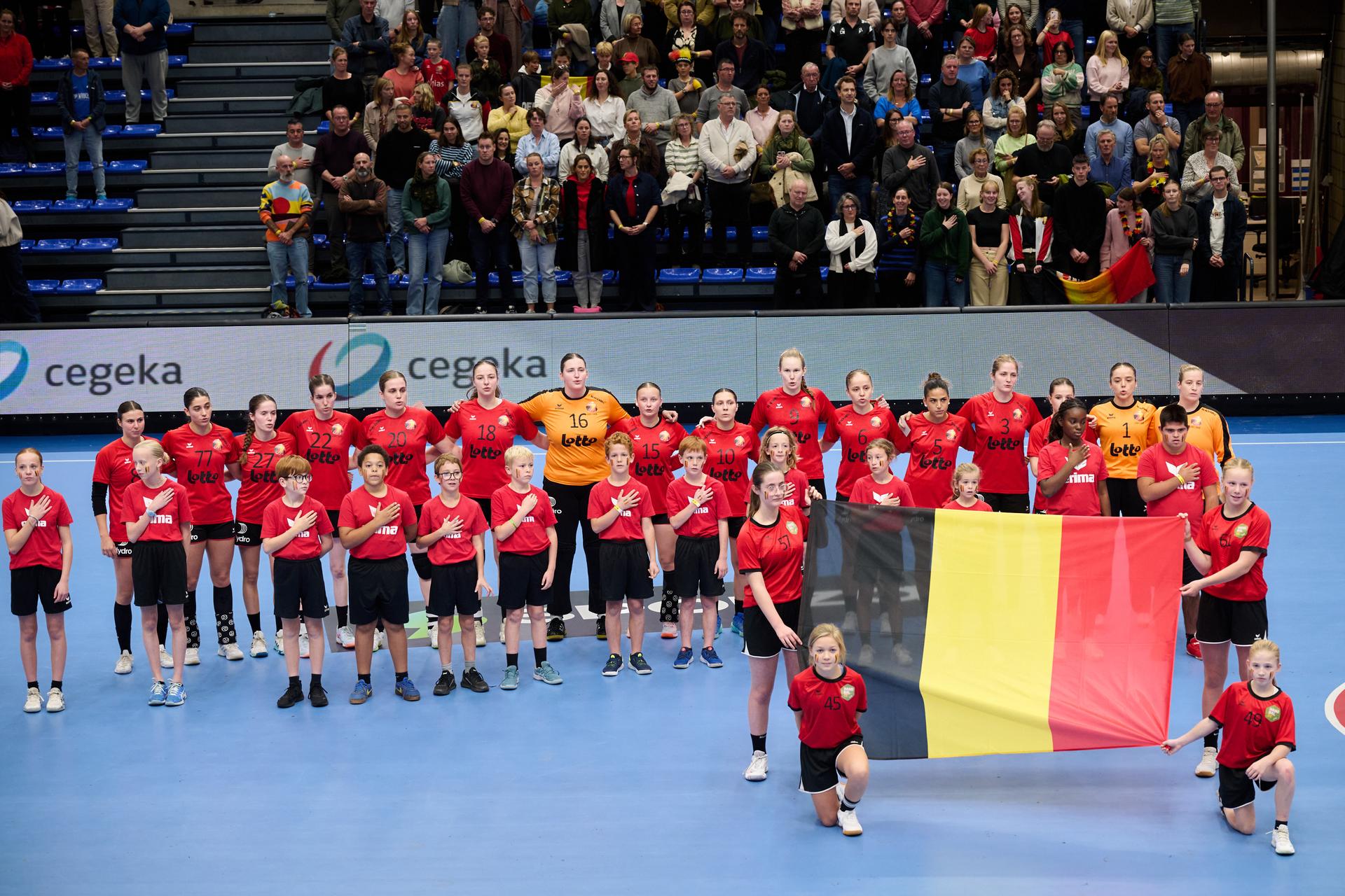 ATTENTION EDITORS - HANDOUT PICTURES - EDITORIAL USE ONLY MANDATORY CREDIT ALAIN DECAMPS  This handout picture, released by Alain Decamps on Wednesday 21 October 2026 shows Belgian players during the World Championship 2027 Qualifier between Belgium and Lithuania, in Hasselt.  Belga and Belga editorial board decline all responsability regarding the content of this picture. PHOTO ALAIN DECAMPS