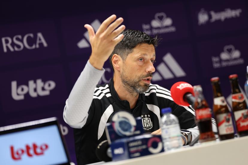 Anderlecht's head coach Vitor Bruno pictured during a press conference of Belgian soccer team RSC Anderlecht, Wednesday 26 August 2026 in Brussels, in preparations of the return leg of the play-off round for the UEFA Europa League phase, against Kazakh Kairat Almaty. BELGA PHOTO VIRGINIE LEFOUR