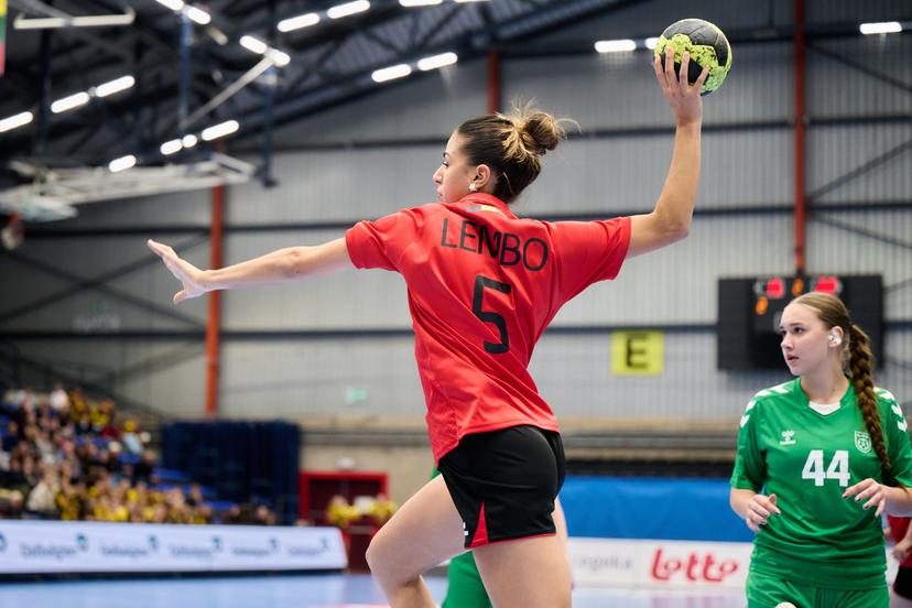 ATTENTION EDITORS - HANDOUT PICTURES - EDITORIAL USE ONLY MANDATORY CREDIT ALAIN DECAMPS  This handout picture, released by Alain Decamps on Wednesday 21 October 2026 shows Belgian Shaina Lembo during the World Championship 2027 Qualifier between Belgium and Lithuania, in Hasselt.  Belga and Belga editorial board decline all responsability regarding the content of this picture. PHOTO ALAIN DECAMPS
