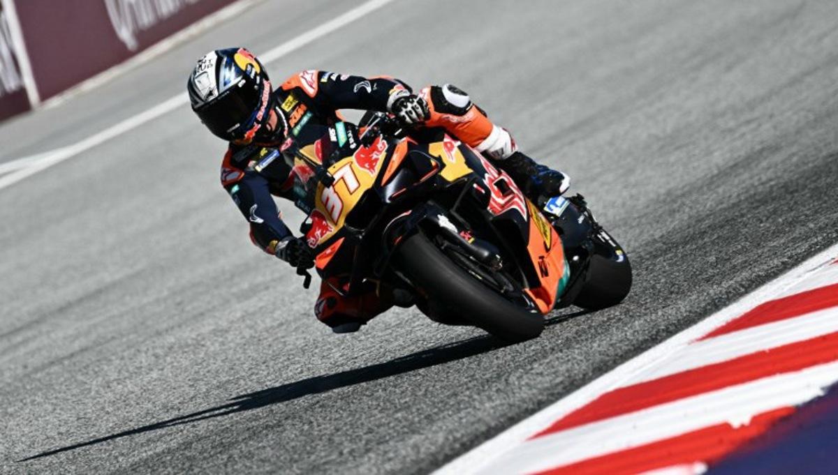 Red Bull KTM Factory Racing Team's Spanish driver Pedro Acosta competes in the MotoGP Grand Prix of Austria at the Red Bull Ring racetrack in Spielberg bei Knittelfeld, Austria, on September 20, 2026.  Joe Klamar / AFP