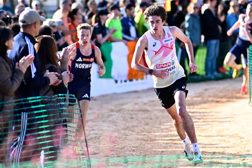Belgian Willem Renders pictured in action during the Men U20 race at the 2025 SPAR European Cross Country Championships, in Lagoa, Portugal, Sunday 14 December 2025. BELGA PHOTO JASPER JACOBS