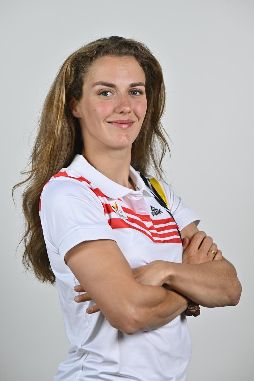 Athlete Isabelle van Elst poses for the photographer during the annual training camp of Team Belgium (19-25/05), in Rio Maior, Portugal, Friday 23 May 2025. BELGA PHOTO ERIC LALMAND