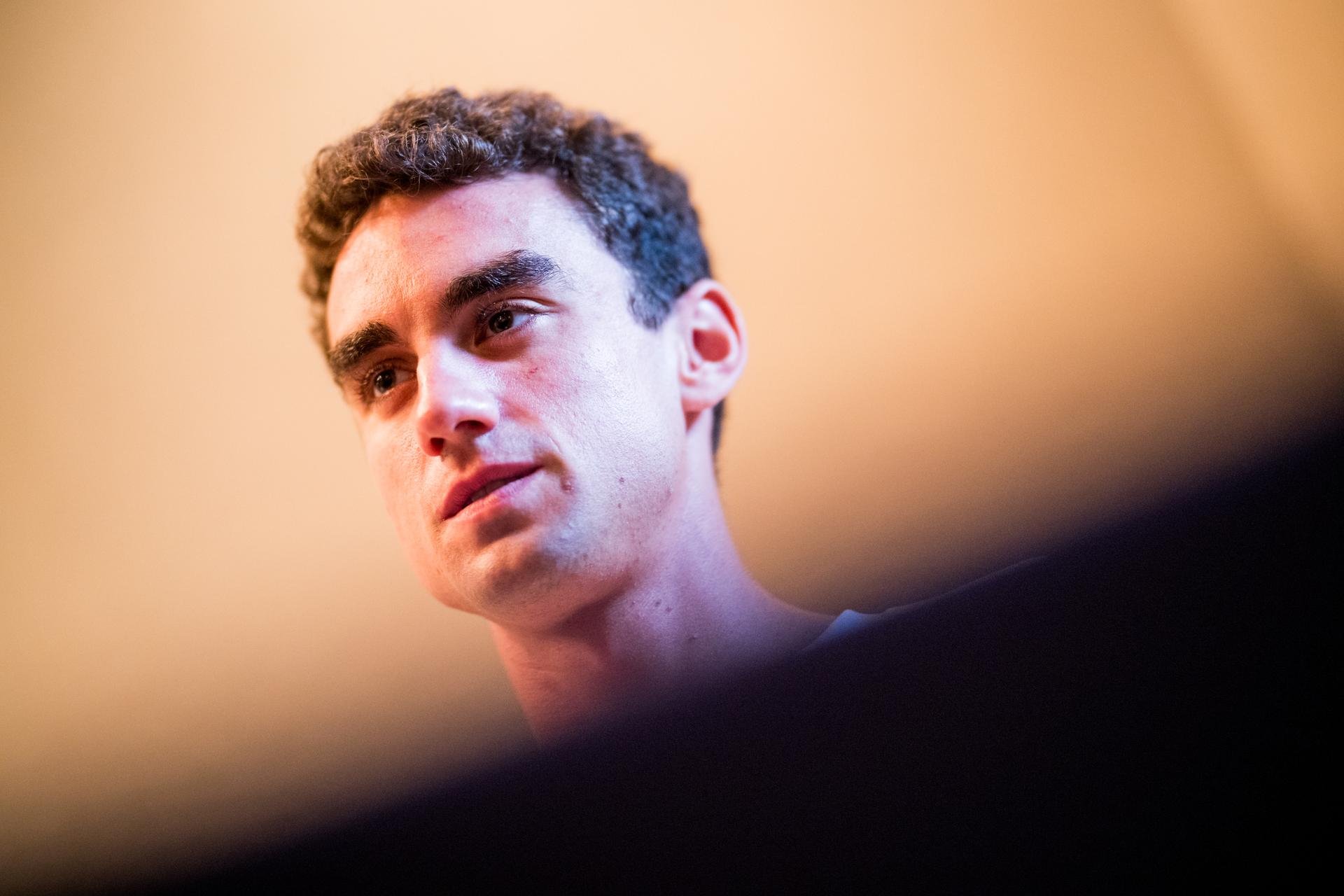 Belgian Jochem Vermeulen talks to the press during a press conference before the World Athletics Championships in Tokyo, Japan, on Thursday 11 September 2025. The outdoor Worlds are taking place from 13 to 21 September. BELGA PHOTO JASPER JACOBS