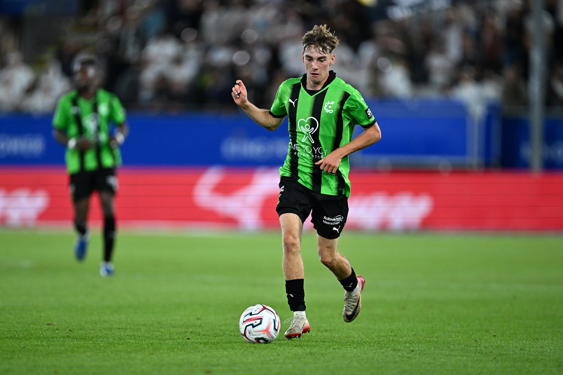 Cercle's Viggo Martens in action during a soccer match between Oud-Heverlee Leuven and Cercle Brugge, Saturday 12 September 2026 in Leuven, on day 6 of the 2026-2027 'Jupiler Pro League' first division of the Belgian championship. BELGA PHOTO JASPER JACOBS