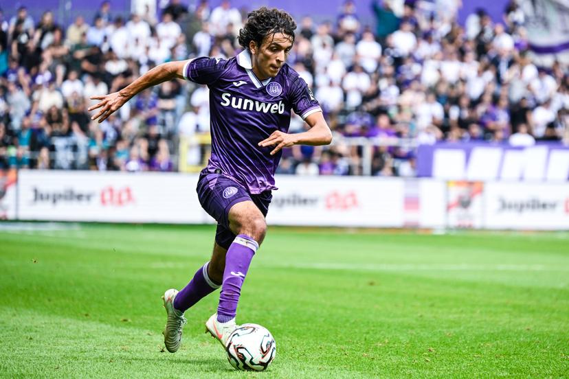 Anderlecht's Ali Maamar pictured in action during a soccer match between RSC Anderlecht and KVC Westerlo, Sunday 27 July 2025 in Anderlecht, on day 1 of the 2025-2026 'Jupiler Pro League' first division of the Belgian championship. BELGA PHOTO TOM GOYVAERTS