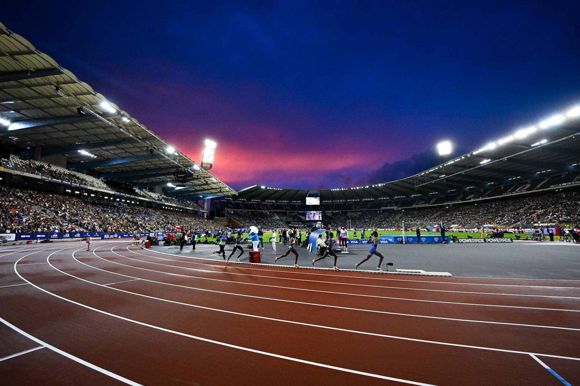 Illustration picture shows a red sky during the 50th edition of the Memorial Van Damme Diamond League athletics event in Brussels, Friday 4 September 2026.  BELGA PHOTO ELIAS ROM