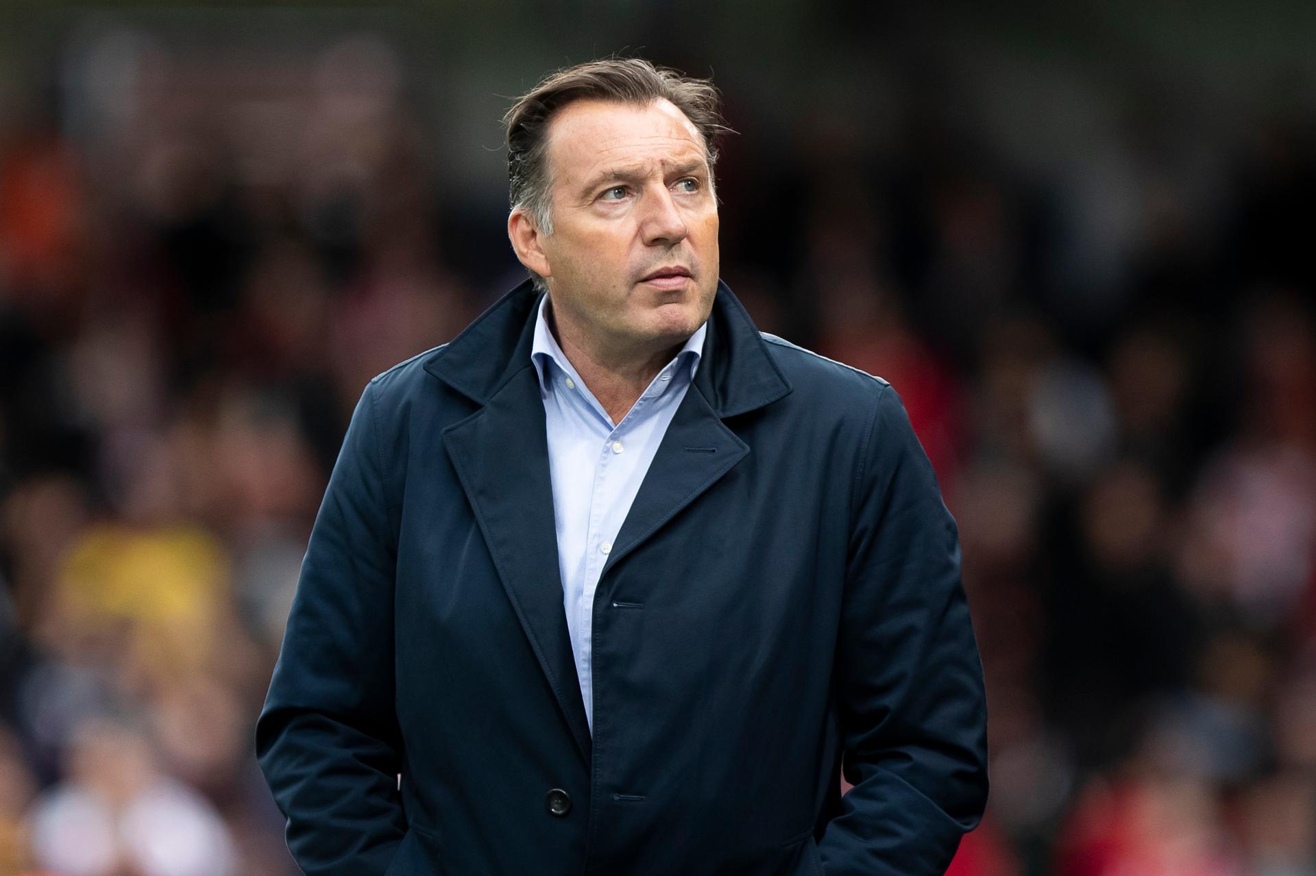 Marc Wilmots pictured after a soccer match between KVC Westerlo and Standard de Liege, Sunday 21 September 2025 in Westerlo, on day 8 of the 2025-2026 'Jupiler Pro League' first division of the Belgian championship. BELGA PHOTO KRISTOF VAN ACCOM
