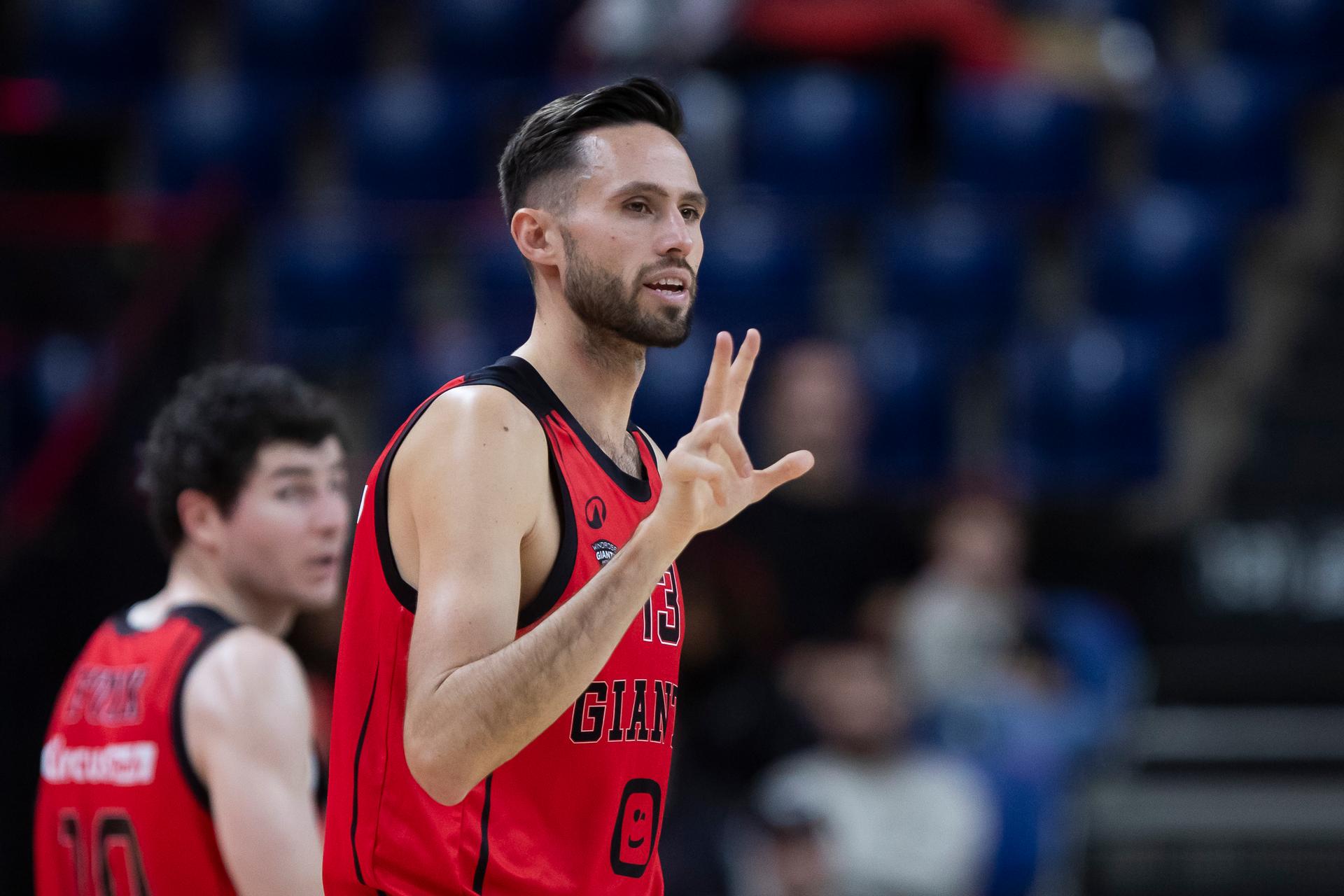 Antwerp's Yoeri Schoepen pictured during a basketball match between Antwerp Giants and Mons-Hainaut, Sunday 26 October 2025 in Antwerp, matchday 5/34 in the 'BNXT League' Belgian/ Dutch first division basket championship. BELGA PHOTO KRISTOF VAN ACCOM