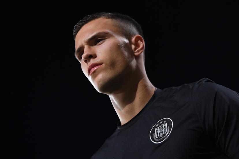 Anderlecht's Jan-Carlo Simic pictured before a soccer match between Belgian soccer team Anderlecht and Greek team AEK Athens, in Athens, Greece, on Thursday 28 August 2025, the return leg in the play-offs of the UEFA Conference League competition. The first leg ended 1-1. BELGA PHOTO EUROKINISSI