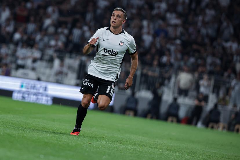 Belgian attacker Leandro Trossard of Besiktas pictured in action during a soccer game between Besiktas JK and Eyupspor, in the Turkish Süper Lig competition in Istanbul, Turkey on Sunday 16 August 2026. BELGA PHOTO BURAK BASTURK