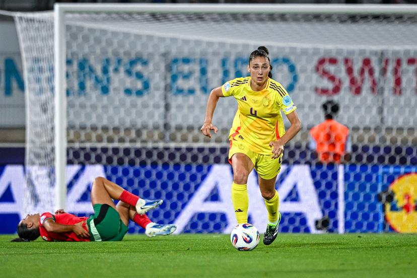 Amber TYSIAK of Belgium during the women's UEFA Euro 2025 match between Portugal and Belgium at Stade de Tourbillon on July 11, 2025 in Sion, Switzerland. (Photo by Baptiste Fernandez/Icon Sport) BENELUX ONLY