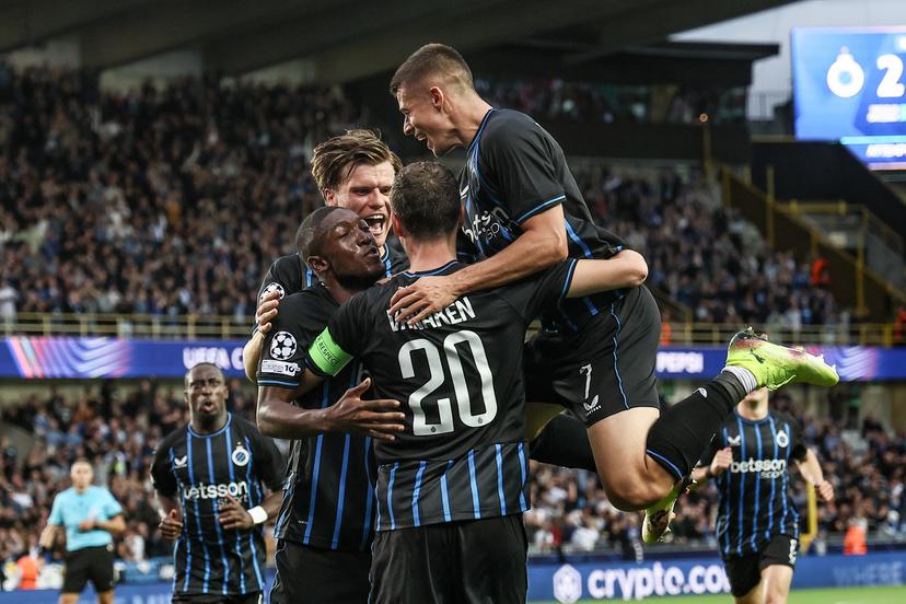 Club's Hans Vanaken celebrates after scoring during a soccer game between Belgian Club Brugge KV and French AS Monaco, in Brugge on Thursday 18 September 2025, on the opening day of the League phase of the UEFA Champions League tournament. BELGA PHOTO BRUNO FAHY