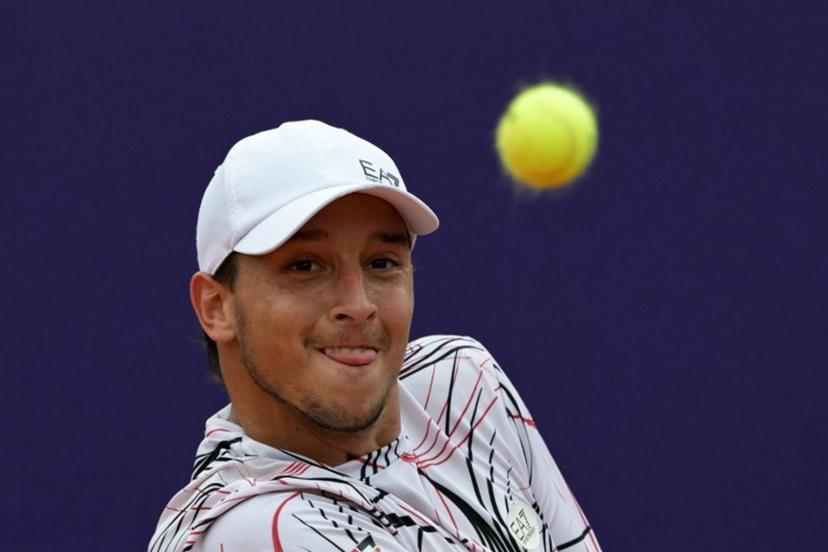 Italy's Luciano Darderi eyes the ball during his final match against Argentina's Francisco Cerundolo at the ATP 250 Argentina Open in Buenos Aires on February 15, 2026.  JUAN MABROMATA / AFP