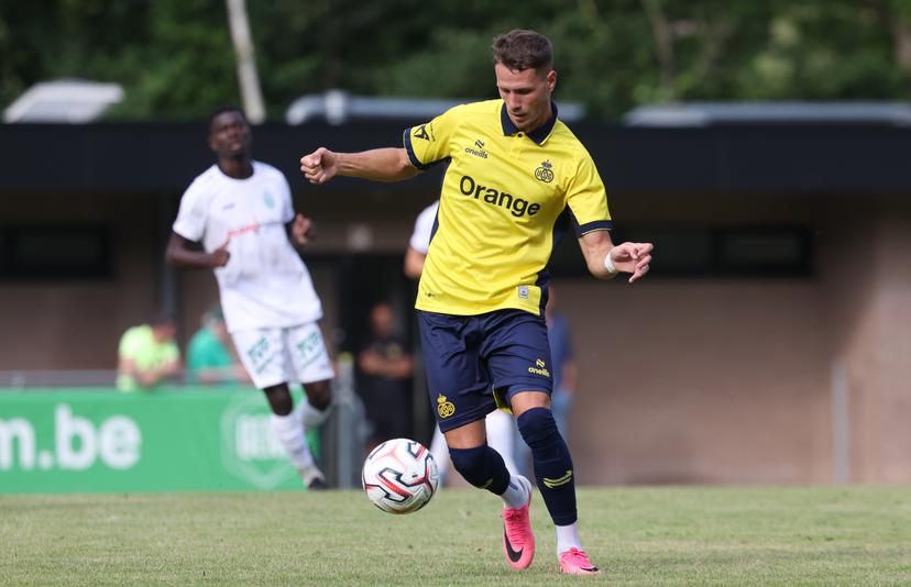 Union's Raul Florucz pictured in action during a friendly soccer game between Diegem Sport and Royale Union Saint-Gilloise, in Diegem, on Tuesday 30 June 2026. Union is preparing for the upcoming 2026-2027 first division season. BELGA PHOTO VIRGINIE LEFOUR