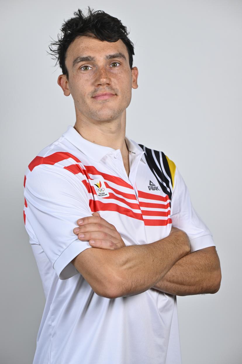 Athlete Stijn Desmet poses for the photographer during the annual training camp of Team Belgium (19-25/05), in Rio Maior, Portugal, Friday 23 May 2025. BELGA PHOTO ERIC LALMAND