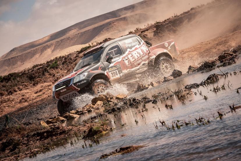 ATTENTION EDITORS - HAND OUT PICTURES - EDITORIAL USE ONLY - MANDATORY CREDIT: JAN VAN GELDER - PHOTOVISION  -   Hand out picture released on Sunday 06 April 2025 by Eric Dupain shows Koen Wauters during the second stage of the Morocco Desert Challenge, from Agadir to Plage Blanche, on Sunday 06 April 2025.  *** Belga and Belga Editorial Board decline all responsibility regarding the content of this picture. *** BELGA PHOTO HAND OUT JAN VAN GELDER - PHOTOVISION