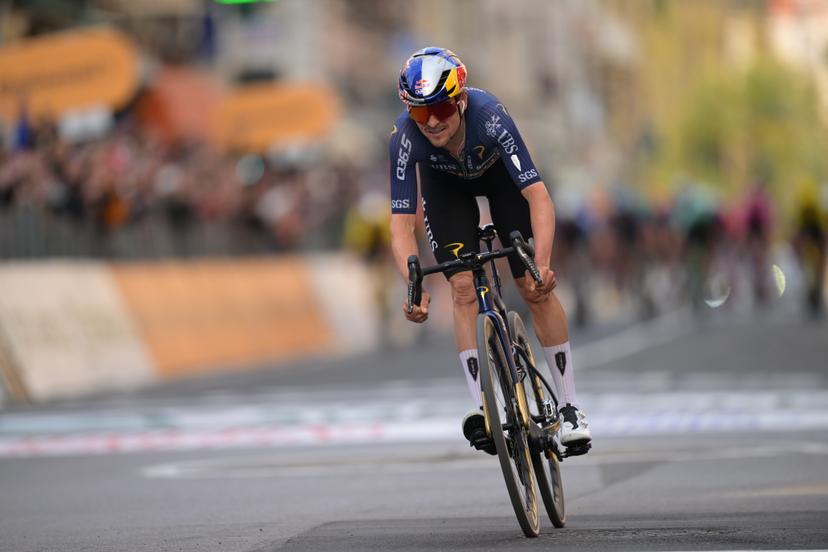 British Tom Pidcock of Pinarello Q36.5 Pro Cycling Team pictured after finishing second at the 'Milano-Sanremo' one day cycling race for men, 298km from Milan to San Remo, Italy, Saturday 21 March 2026. BELGA PHOTO DAVID PINTENS