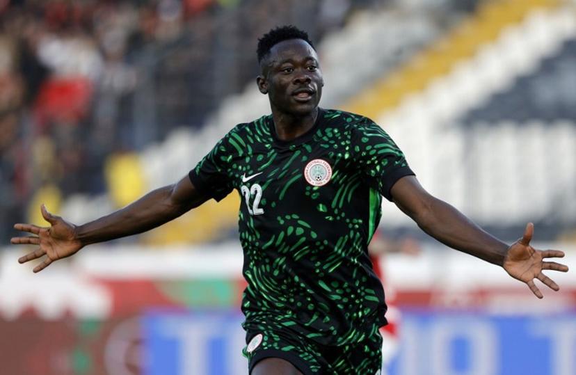 Nigeria's forward #22 Akor Adams celebrates scoring the team's first goal but the goal is overuled by a VAR decision during the Africa Cup of Nations (CAN) third place football match between Egypt and Nigeria at the Mohammed V Stadium in Casablanca on January 17, 2026.  CORRECTION: CORRECTION: "The erroneous mention[s] appearing in the metadata of this photo by Abdel Majid BZIOUAT has been modified in AFP systems in the following manner: 'but the goal is overuled by a VAR decision'. Please immediately remove the erroneous mention[s] from all your online services and delete it (them) from your servers. If you have been authorized by AFP to distribute it (them) to third parties, please ensure that the same actions are carried out by them. Failure to promptly comply with these instructions will entail liability on your part for any continued or post notification usage. Therefore we thank you very much for all your attention and prompt action. We are sorry for the inconvenience this notification may cause and remain at your disposal for any further information you may require." Abdel Majid BZIOUAT / AFP