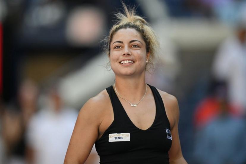 Mexico's Renata Zarazua celebrates after winning her women's singles first round tennis match to USA's Madison Keys on day two of the US Open tennis tournament at the USTA Billie Jean King National Tennis Center in New York City, on August 25, 2025.  ANGELA WEISS / AFP