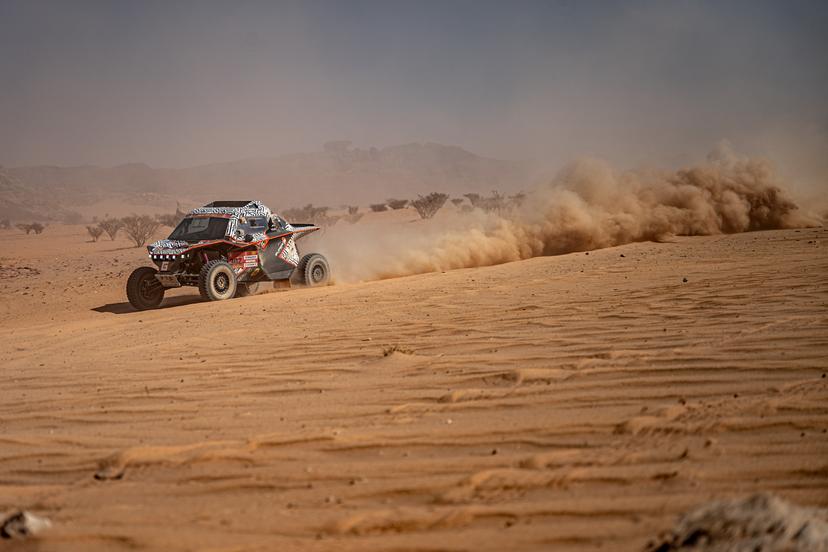 ATTENTION EDITORS - HAND OUT PICTURES - EDITORIAL USE ONLY - MANDATORY CREDIT: 'SIMON BAUCHAU'  Hand out picture released by Eric Dupain shows Puck Klaassen during stage 8 of the 2026 Dakar rally race in Wadi Ad Dawasir, Saudi Arabia on Monday 12 January 2026.  *** Belga and Belga Editorial Board decline all responsibility regarding the content of this picture. *** PHOTO HAND OUT - SIMON BAUCHAU