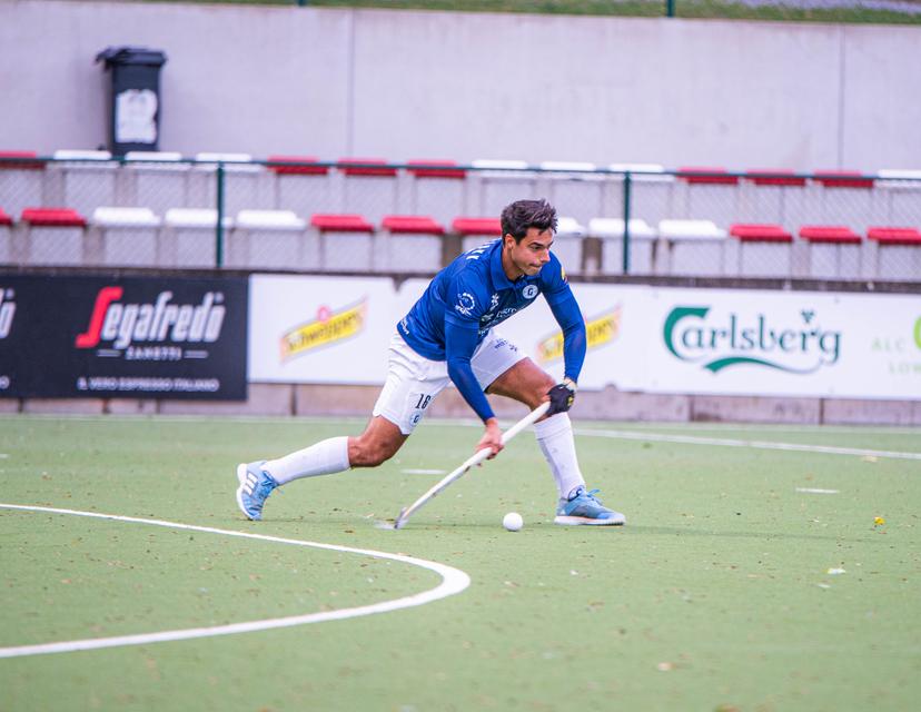 Gantoise's Alexander Hendrickx pictured during a hockey game between Royal Leopold and Gantoise, Saturday 04 October 2025 in Ukkel/ Uccle, Brussels, on day 6 of the Belgian first division hockey championship. BELGA PHOTO EMILE WINDAL
