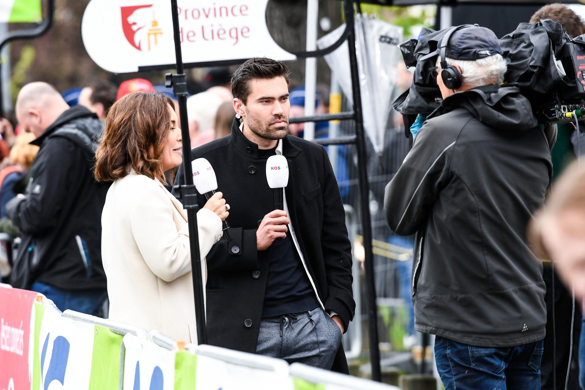 Dutch Tom Dumoulin pictured after the men elite race of the Liege-Bastogne-Liege one day cycling event, 258,5km from Liege, over Bastogne to Liege, Sunday 23 April 2023. BELGA PHOTO GOYVAERTS