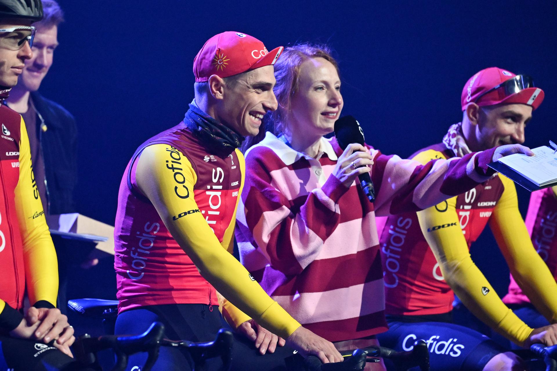 Belgium's Jenthe Biermans of Cofidis pictured during the team presentation at the start of the 81st edition of the men's one-day cycling race Omloop Het Nieuwsblad (UCI World Tour), the opening race of the Flemish one-day classics season, 207,6 km from Gent to Ninove, Saturday 28 February 2026. BELGA PHOTO MAARTEN STRAETEMANS