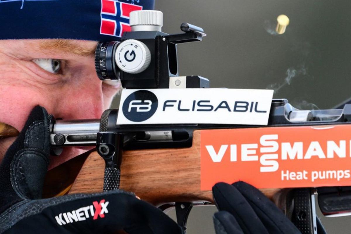 Norway's Sivert Guttorm Bakken fires his rifle during a training ahead of the men's 10km sprint event of the IBU Biathlon World Cup, in Le Grand Bornand, near Annecy, southeastern France, on December 19, 2025.  Olivier CHASSIGNOLE / AFP