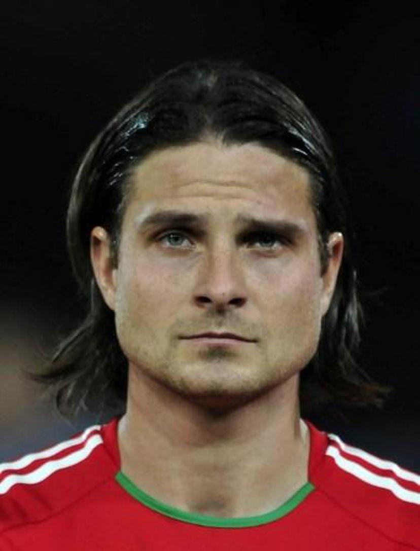 Hungary's doalkeeper Imre Szabics poses for a photo prior to an Euro 2012 Group E qualifying match at Puskas stadium in Budapest on October 11, 2011.  AFP PHOTO / ATTILA KISBENEDEK