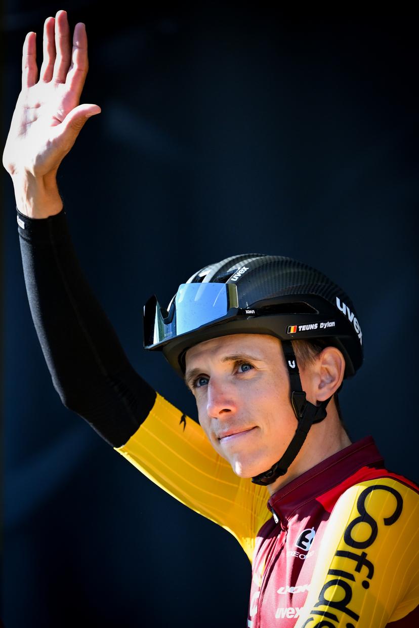 Belgian Dylan Teuns of Cofidis pictured at the start of the men elite race of the Liege-Bastogne-Liege UCI World Tour one day cycling race, 259,5km from Liege, over Bastogne to Liege, Sunday 26 April 2026. BELGA PHOTO MAARTEN STRAETEMANS