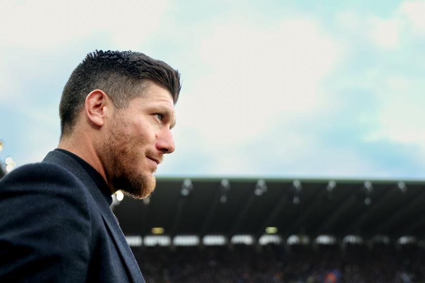 Union's head coach Sebastien Pocognoli pictured during a soccer match between Club Brugge and Royale Union Saint-Gilloise, Sunday 05 October 2025 in Brugge, on day 10 of the 2025-2026 'Jupiler Pro League' first division of the Belgian championship. BELGA PHOTO VIRGINIE LEFOUR
