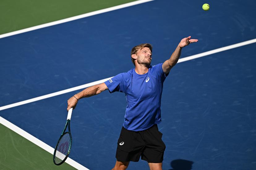 Belgian David Goffin pictured in action during a tennis match against Italian Musetti, in the second round of the men's singles of the 2025 US Open Grand Slam tennis tournament in New York City, USA, Thursday 28 August 2025. BELGA PHOTO TONY BEHAR