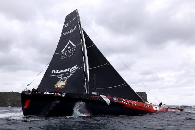 Yacht Master Lock Comanche sails at the start of the annual Sydney to Hobart yacht race on Boxing Day at Sydney Harbour on December 26, 2025.  DAVID GRAY / AFP
