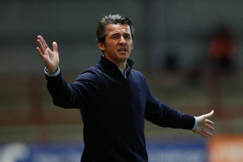 Fleetwood Town's Head coach Joey Barton reacts at the final whistle during the English League Cup third round football match between Fleetwood Town and Everton at Highbury Stadium in Fleetwood, north west England, on September 23, 2020.   Alex Livesey / POOL / AFP RESTRICTED TO EDITORIAL USE. No use with unauthorized audio, video, data, fixture lists, club/league logos or 'live' services. Online in-match use limited to 120 images. An additional 40 images may be used in extra time. No video emulation. Social media in-match use limited to 120 images. An additional 40 images may be used in extra time. No use in betting publications, games or single club/league/player publications.

