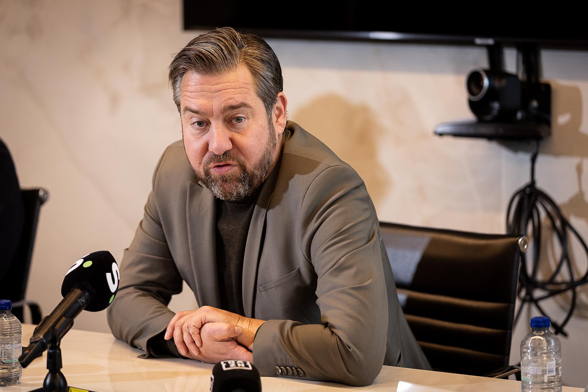 Belgium soccer union sports director Vincent Mannaert pictured during a press moment in Belgian Union headquarters, Wednesday 10 December 2025 in Tubize. BELGA PHOTO JAMES ARTHUR GEKIERE