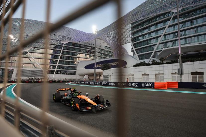 McLaren's British driver Lando Norris competes during the Abu Dhabi Formula One Grand Prix at the Yas Marina Circuit in Abu Dhabi on December 7, 2025.  Fadel SENNA / AFP