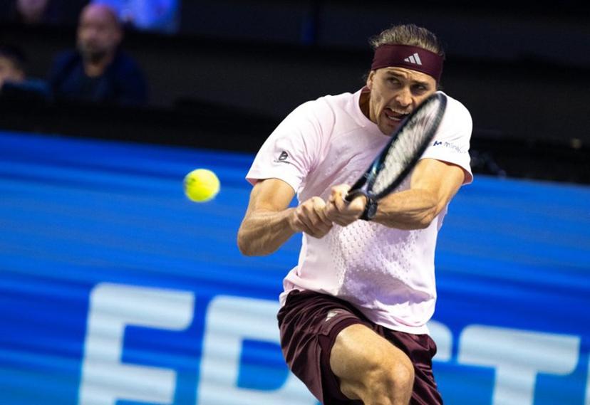 Germany's Alexander Zverev returns the ball to Australia's Alex de Minaur (not pictured) during the semi-final match at the Erste Bank Open 2026 ATP 500 tennis tournament in Vienna, Austria, on October 31, 2026.  Joe Klamar / AFP