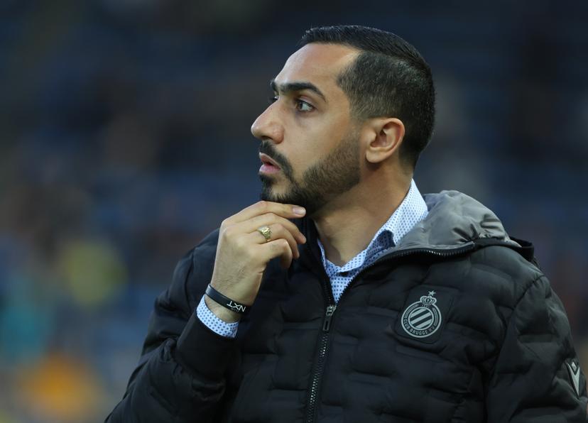 Club NXT's T3 Hayk Milkon pictured during a soccer match between SK Beveren and Club NXT, Saturday 13 May 2023 in Beveren-Waas, on day 10 of the Promotion Play-offs during the 2022-2023 'Challenger Pro League' 1B second division of the Belgian championship. BELGA PHOTO DAVID PINTENS