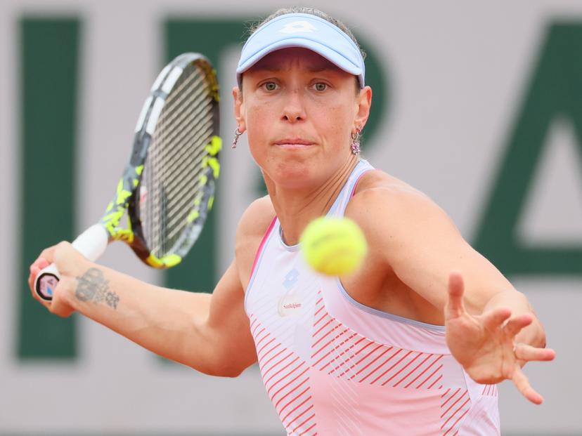 Belgian Yanina Wickmayer pictured in action during a match between Belgian Wickmayer and Belarusian Azarenka in the first round of the Women's Singles at the Roland Garros French Open tennis tournament, in Paris, France, Tuesday 27 May 2025. This year's tournament takes place from 25 May to 08 June. BELGA PHOTO BENOIT DOPPAGNE