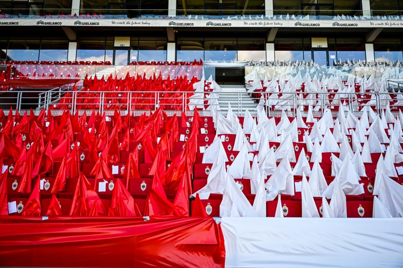 the Bosuil stadium pictured ahead of a soccer match between Royal Antwerp FC and Union Saint-Gilloise, Saturday 17 May 2025 in Brussels, on day 9 (out of 10) of the Champions' Play-offs of the 2024-2025 'Jupiler Pro League' first division of the Belgian championship. BELGA PHOTO TOM GOYVAERTS