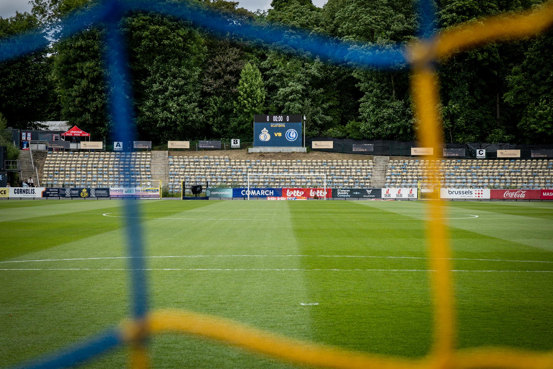 illustration picture shows the stadion pictured before a soccer match between Royale Union Saint-Gilloise and KAA Gent, Sunday 25 May 2025 in Brussels, on day 10 (out of 10) of the Champions' Play-offs of the 2024-2025 'Jupiler Pro League' first division of the Belgian championship. BELGA PHOTO DAVID PINTENS
