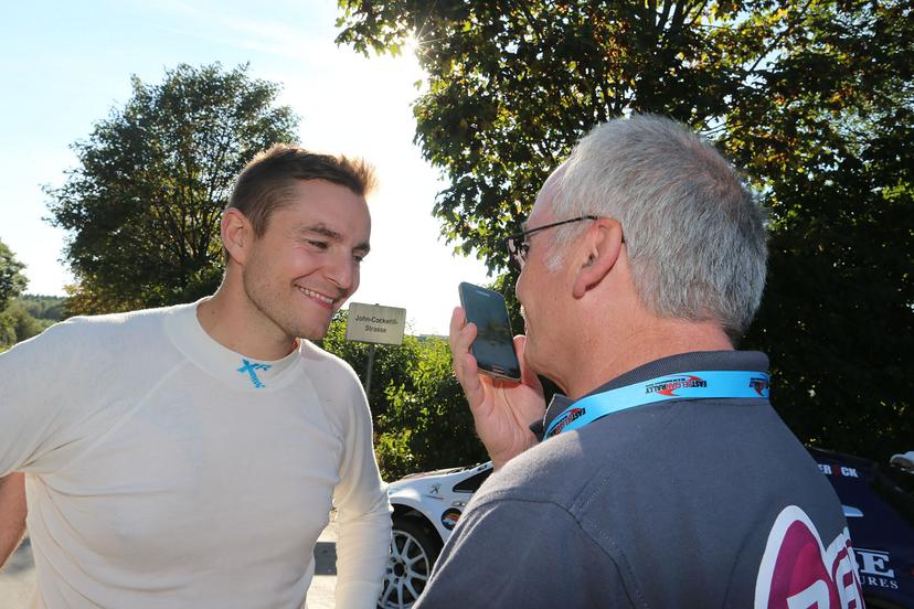 Belgian driver Cedric Cherain pictured at the East Belgian rally, eighth stage of the Belgian Rally Championship, Saturday 24 September 2016, near Butchenbach. BELGA PHOTO WILLY WEYENS