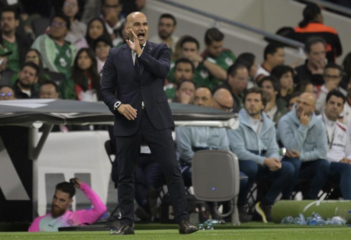 Portugal's Spanish coach Roberto Martinez gestures during a friendly football match between Mexico and Portugal at the Banorte (formerly known as Azteca) Stadium in Mexico City on March 28, 2026.  Alfredo ESTRELLA / AFP