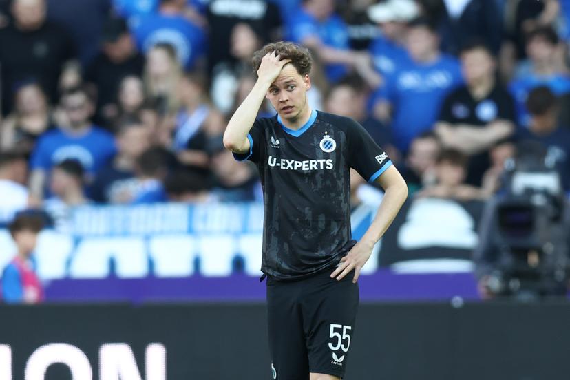 Club's Maxim De Cuyper pictured during a soccer match between KRC Genk and Club Brugge, Sunday 11 May 2025 in Genk, on day 8 (out of 10) of the Champions' Play-offs of the 2024-2025 'Jupiler Pro League' first division of the Belgian championship. BELGA PHOTO BRUNO FAHY