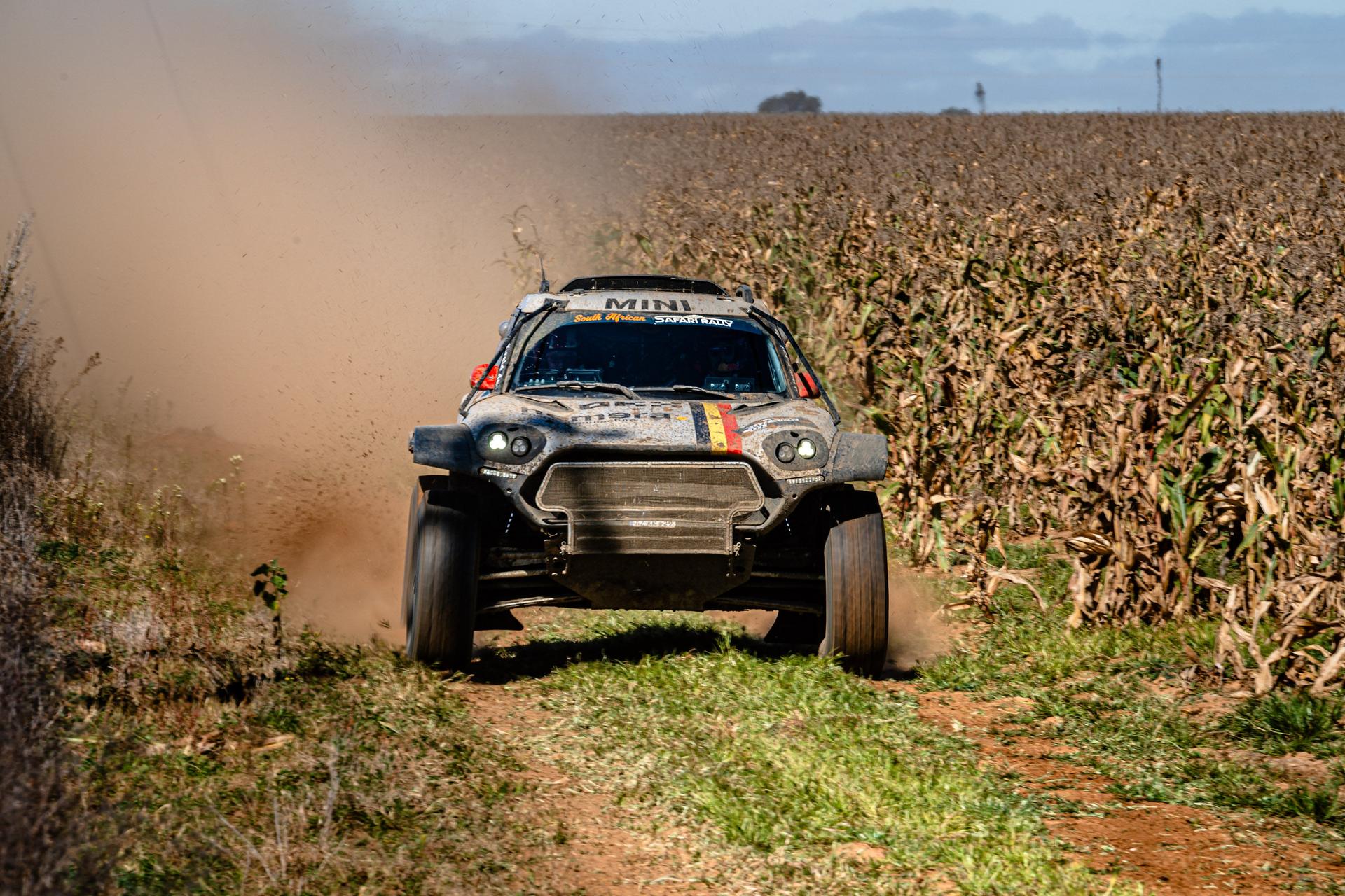 ATTENTION EDITORS - HAND OUT PICTURES - EDITORIAL USE ONLY - MANDATORY CREDIT 'SIMON BAUCHAU'  This handout picture, distributed by Eric Dupain, shows  Guillaume de Mevius and Xavier Panseri in action during the South African Safari Rally in Sun City, South Africa, on Wednesday 21 May 2025.  BELGA PHOTO HANDOUT SIMON BAUCHAU