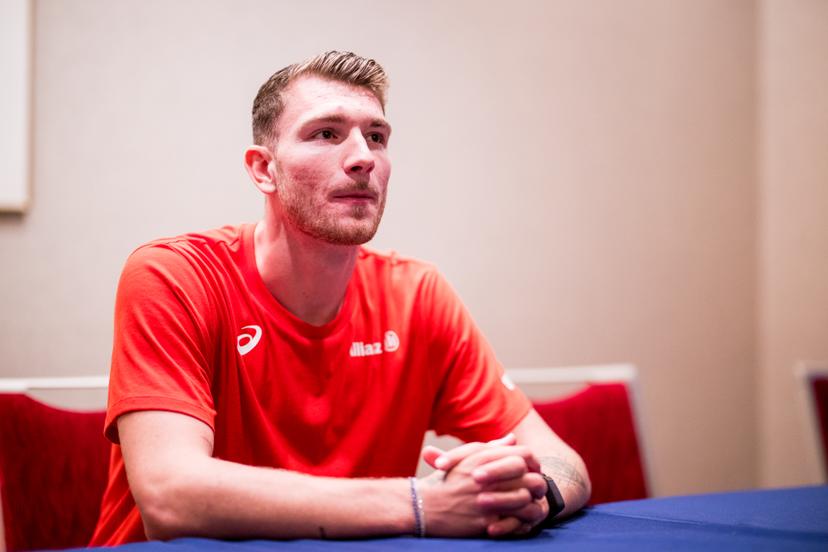 Belgian Thomas Carmoy talks to the press during a press conference before the World Athletics Championships in Tokyo, Japan, on Thursday 11 September 2025. The outdoor Worlds are taking place from 13 to 21 September. BELGA PHOTO JASPER JACOBS