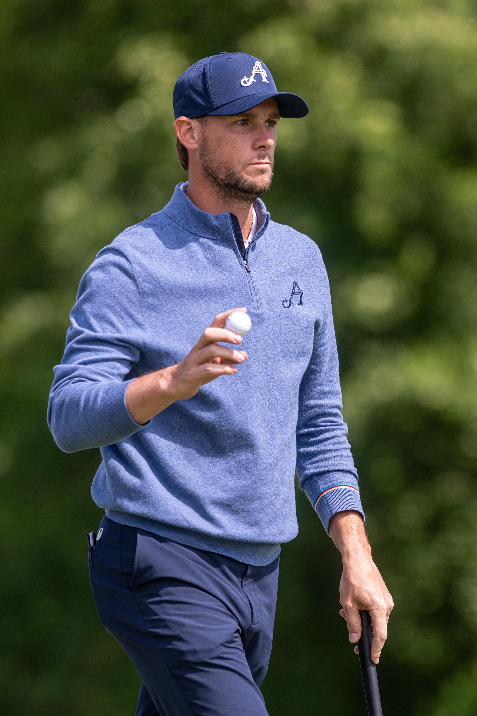 Belgian Thomas Pieters is pictured during the 2025 Soudal Open DP World Tour golf tournament, in Schilde, Wednesday 21 May 2025. From May 22 to 25, Rinkven Golf Club in Schilde will host the fourth edition of the Soudal Open, the Belgian leg of the DP World Tour. BELGA PHOTO JONAS ROOSENS