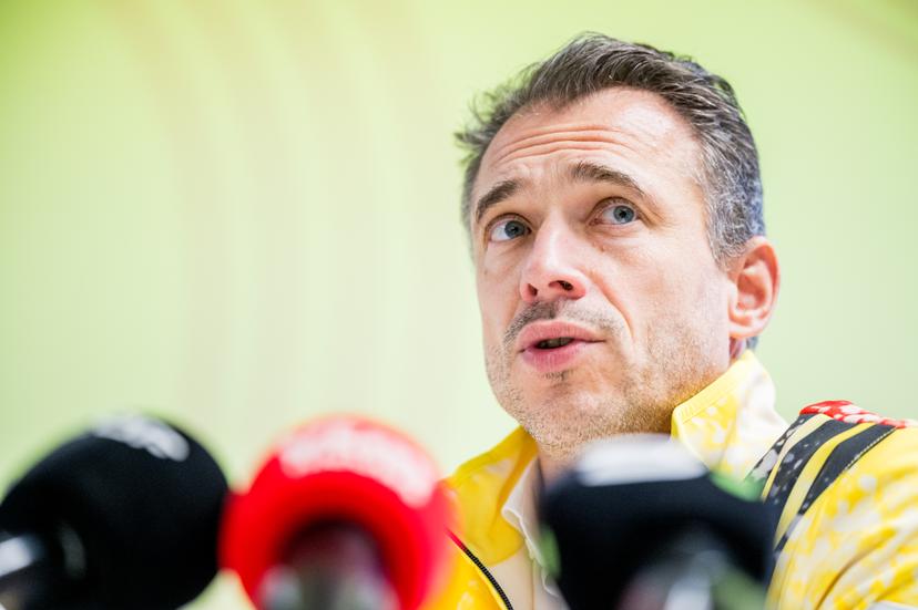 ceo Cedric Van Branteghem talks during a press conference of the BOIC/ COIB Belgian Olympic Comitee to announce the final selection of Team Belgium for the Milano Cortina 2026 Winter Olympics, on Friday 23 January 2026 in Brussels. BELGA PHOTO JASPER JACOBS