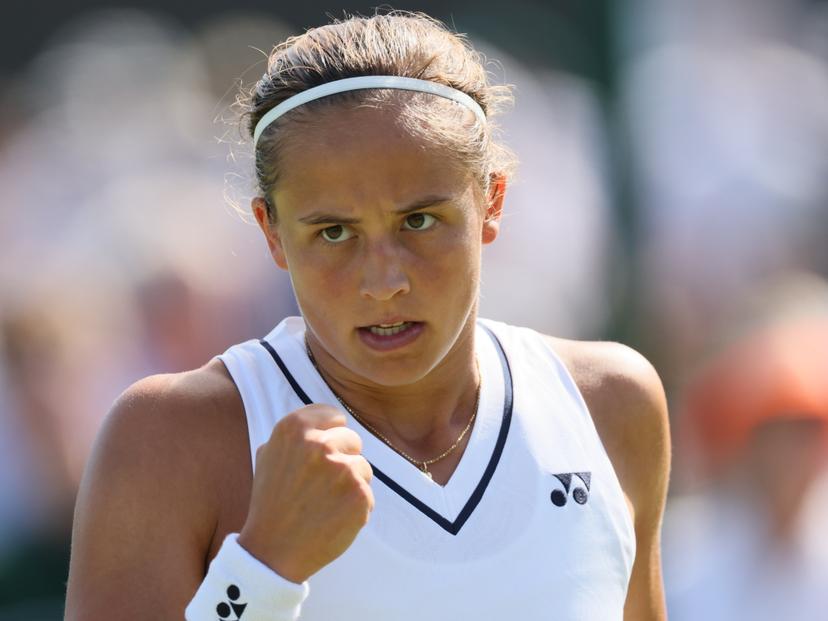 Belgian Hanne Vandewinkel reacts during a first roung game between Belgian Vandewinkel (WTA 103) and US' Liu (WTA 146) in the Ladies' singles at Wimbledon grand slam tennis tournament in London, Britain, Monday 29 June 2026.  BELGA PHOTO BENOIT DOPPAGNE
