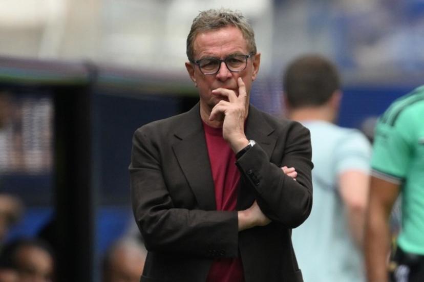 Austria's German head coach Ralf Rangnick gestures on the touchline during the 2026 World Cup round of 32 football match between Spain and Austria at the Los Angeles Stadium in Inglewood on July 2, 2026.   Patrick T. Fallon / AFP